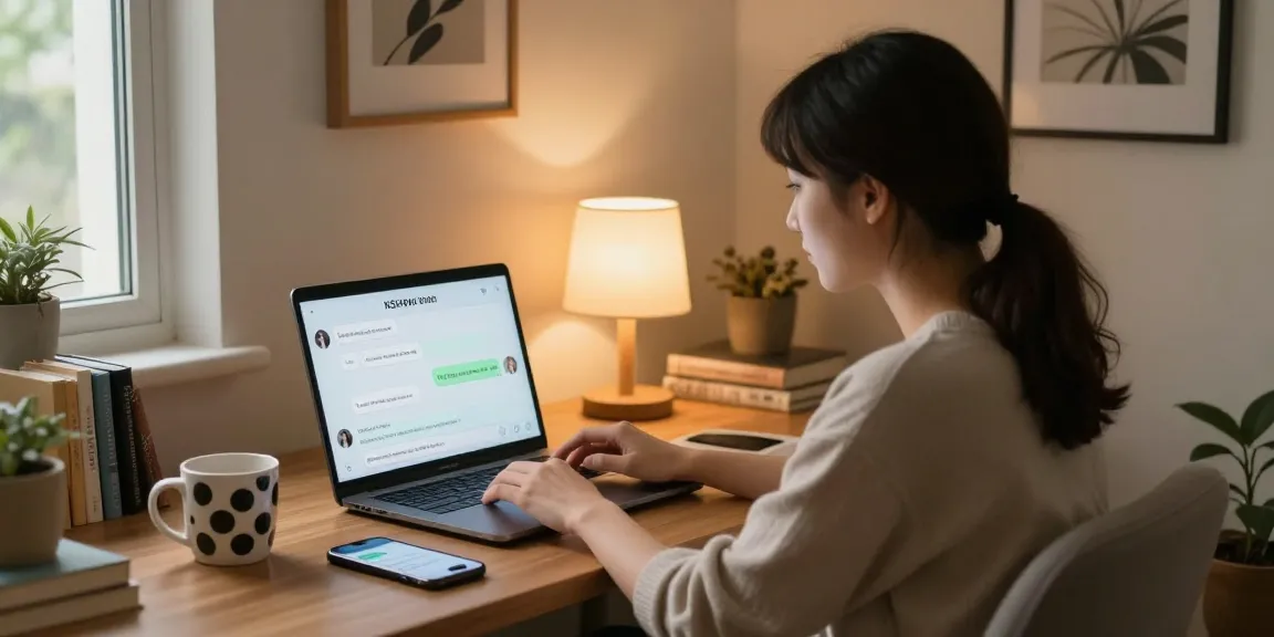Engaging user interaction with an NSFW chat bot in a cozy home setting.